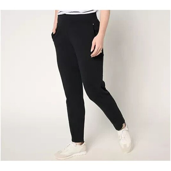 Pants - Sport Savvy Petite French Terry Full Length Pant w/ Dolphin Hem - L